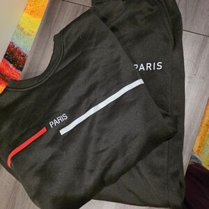 SHEIN Black Sleeveless Top with Red and White Accents And Matching Sweats